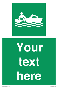 Custom sign safe condition Rescue boat